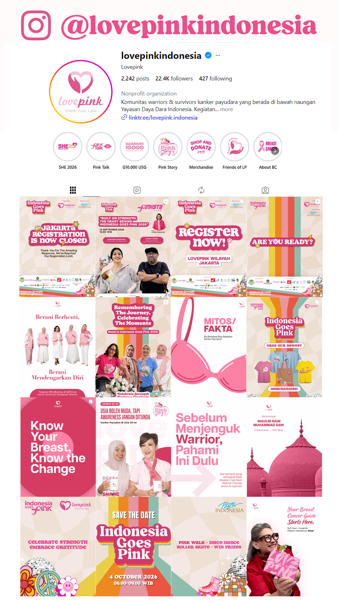 Lovepink Indonesia Instagram
